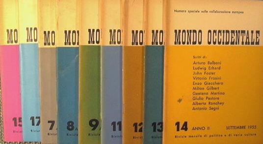Mondo Occidentale. Rivista mensile di politica e di varia cultura - copertina