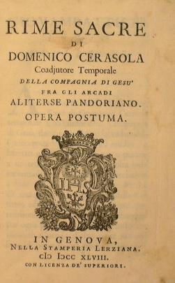 Rime Sacre - Domenico Cerasola - copertina