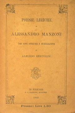 Poesie liriche - Alessandro Manzoni - copertina