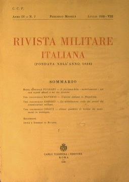 Rivista Militare Italiana. Anno IV n.7 - copertina