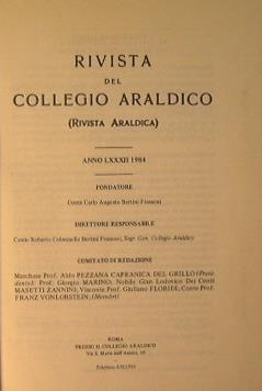 Rivista araldica - copertina