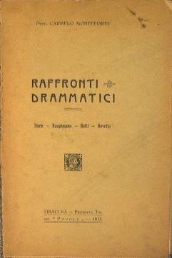 Raffronti drammatici. Ibsen. Hauptmann. Butti. Rovetta - Carlo A. Monteforte - copertina