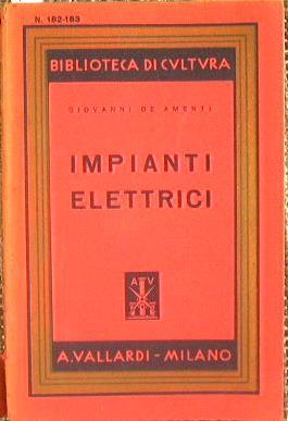 Impianti elettrici - Giovanni De Amenti - copertina