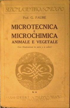 Microtecnica e microchimica animale e vegetale - Giovanni Faure - copertina