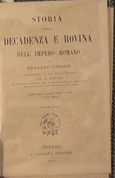 Storia della decadenza e rovina dell'impero romano - Edoardo Gibbon - copertina