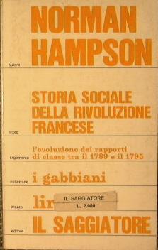 Storia sociale della rivoluzione francese - Norman Hampson - copertina