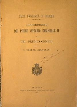 Conferimento dei premi Vittorio Emanuele II. E del premio Ceneri - copertina