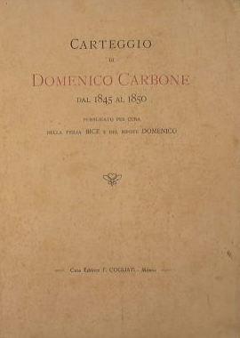 Carteggio di Domenico Carbone dal 1845 al 1850 - copertina