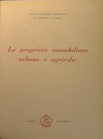 La proprietà immobiliare urbana e agricola - copertina