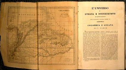L' universo o storia e descrizione di tutti i popoli Volume dedicato a Colombia e Guiana, Stati Uniti d'America, Province Unite del Rio della Plata (Buenos-Ayres, Paraguay, Uruguay), Chili - copertina