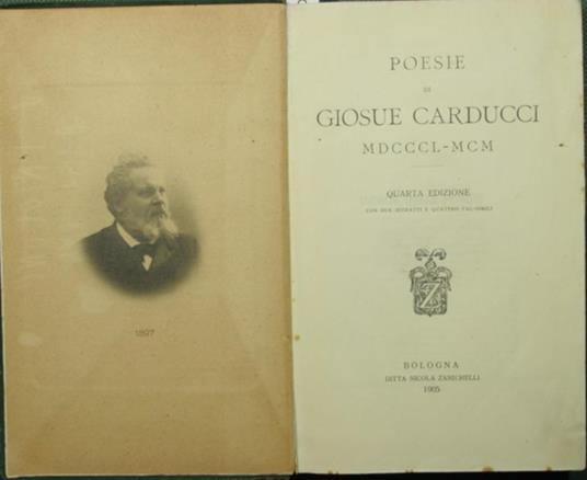 Poesie 1850. 1900. MDCCCL-MCM - Giosuè Carducci - copertina