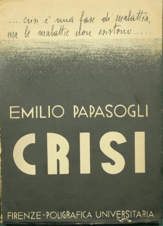 Crisi - Emilio Papasogli - copertina