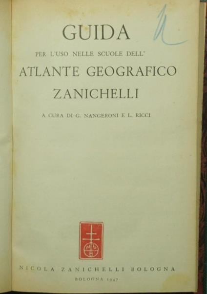 Guida per l'uso nelle scuole dell'Atlante geografico Zanichelli - copertina