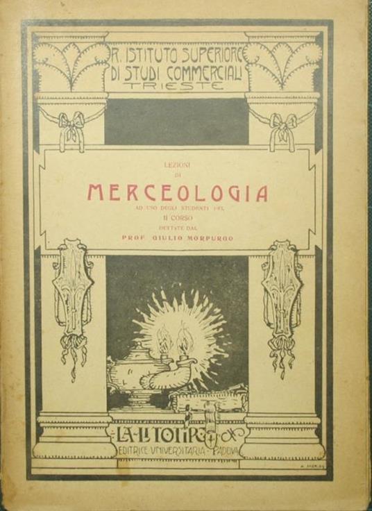 Lezioni di merceologia - Giulio Morpurgo - copertina