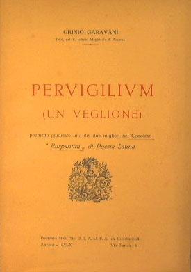 Pervigilium. Un veglione - Giunio Garavani - copertina