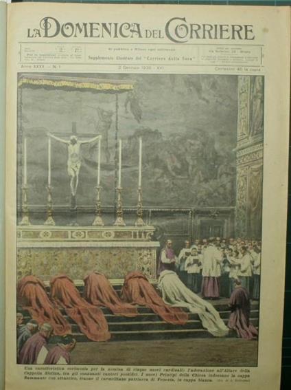 La Domenica del Corriere. 1938 Supplemento illustrato del Corriere della Sera - copertina