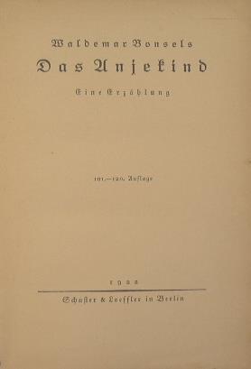 Das Unjefind. Einige Erzahlung - Waldemar Bonsels - copertina