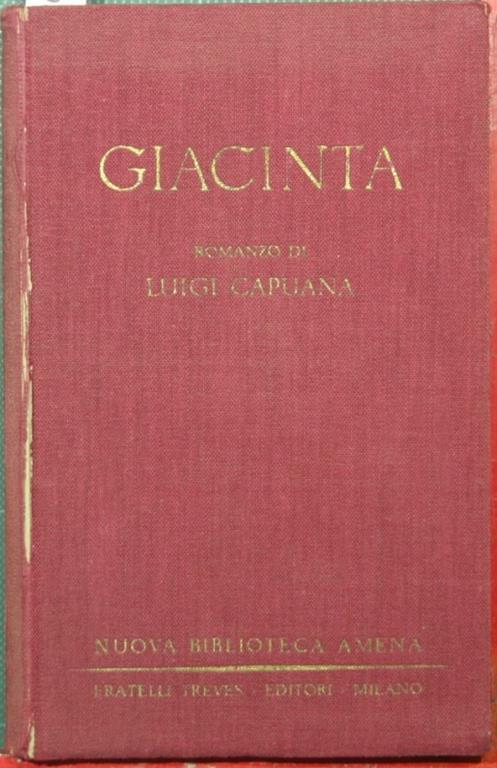 Giacinta. Romanzo - Luigi Capuana - copertina