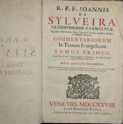 Commentariorum in Textum Evangelicum - João Silveira - copertina