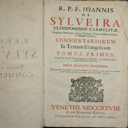 Commentariorum in Textum Evangelicum - João Silveira - copertina