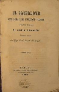 Il sacerdote scene dalla prima rivoluzione francese romanzo morale - Sophie Pannier - copertina