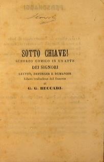 Sotto chiave! - Adolphe de Leuven - copertina