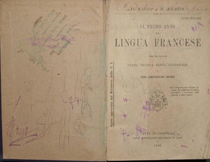 Il primo anno di lingua francese Dialogues modernes à l'usage des jeunes filles - D. Ricci - copertina