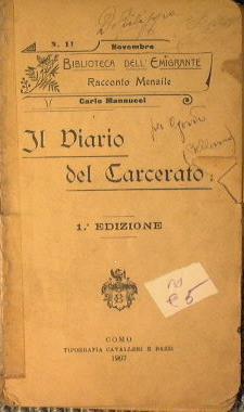 Il diario del carcerato - Carlo Mannucci - copertina