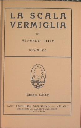 La scala vermiglia - Alfredo Pitta - copertina