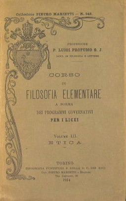 Corso di Filosofia Elemetare - Luigi Profumo - copertina