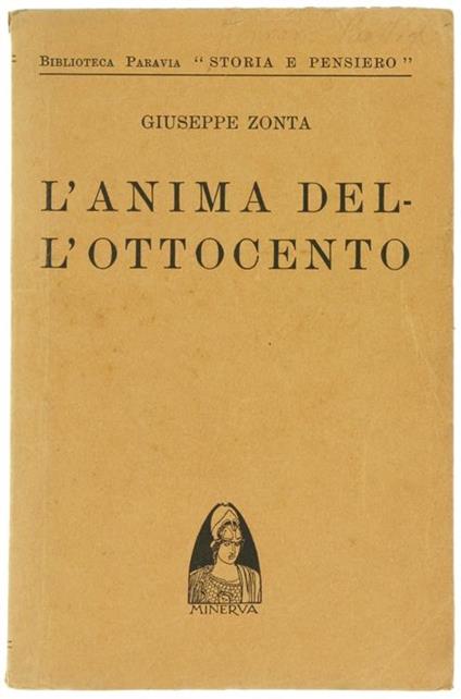 L' Anima dell'Ottocento - Giuseppe Zonta - copertina