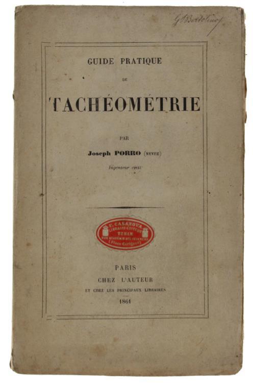 Guide Pratique De Tacheometrie - Joseph Porro - copertina