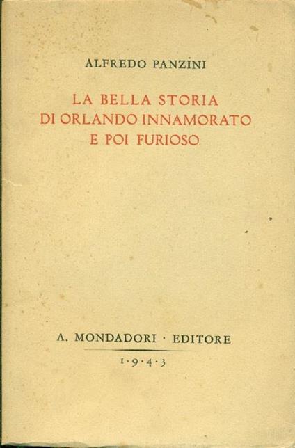 La bella storia di Orlando innamorato e poi furioso - Alfredo Panzini - copertina