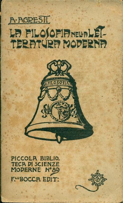 La filosofia nella letteratura moderna - A. Agresti - copertina