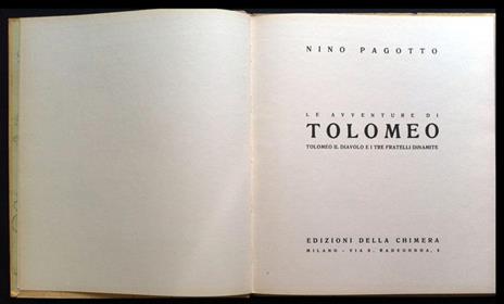 Le avventure di Tolomeo. Tolomeo, il diavolo e i tre fratelli dinamite - Nino Pagotto - copertina