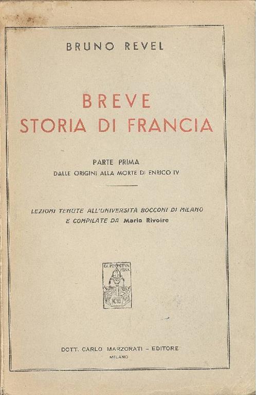 Breve storia di Francia - Bruno Revel - copertina
