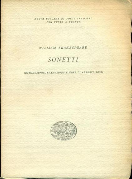 Sonetti - William Shakespeare - copertina