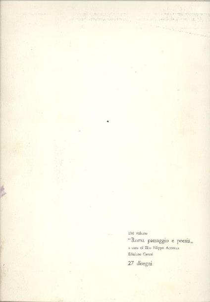 Dal volume ''Roma paesaggio e poesià' - Elio F. Accrocca - copertina