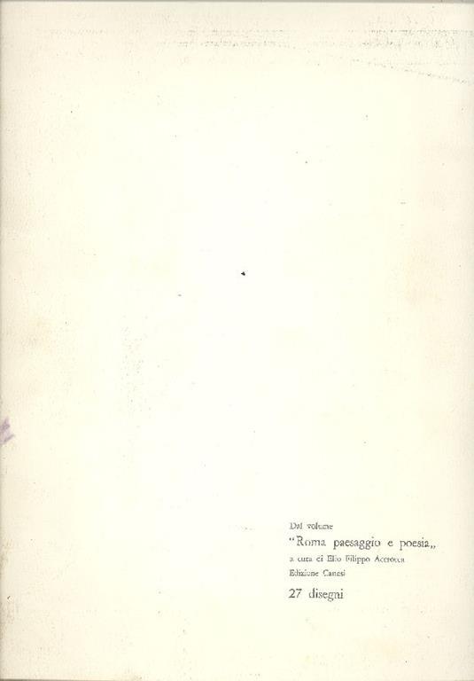 Dal volume ''Roma paesaggio e poesià' - Elio F. Accrocca - copertina