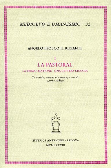 La pastoral. La prima oratione. Una lettera giocosa - Ruzante - copertina