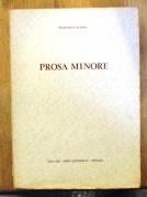 Prosa Minore - Francesco Scafile - copertina