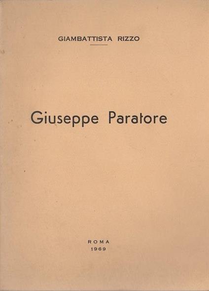 Giuseppe Paratore - Giambattista Rizzo - copertina