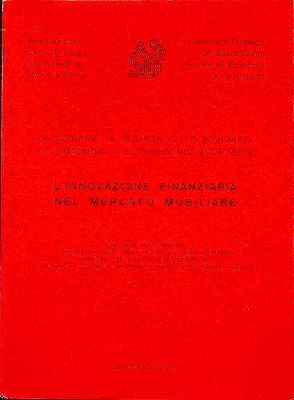 L’innovazione finanziaria nel mercato mobiliare - Giordano Caprara - copertina