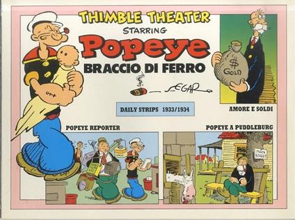 Popeye: Braccio di Ferro: Daily Strips 1933/34 - Elzie Crisler Segar - copertina