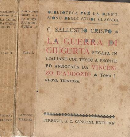 La Guerra Di Giugurta - C. Crispo Sallustio - copertina