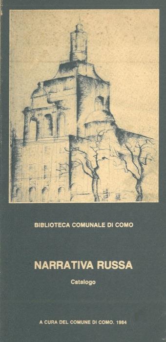 Biblioteca Comunale di Como. Narrativa russa. Catalogo - copertina