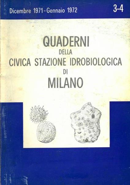 Guida ai Poriferi della fauna Italiana. (Quaderni della Civica Stazione Idrobiologica di Milano. N° 3/4) - Lucia Rossi - copertina