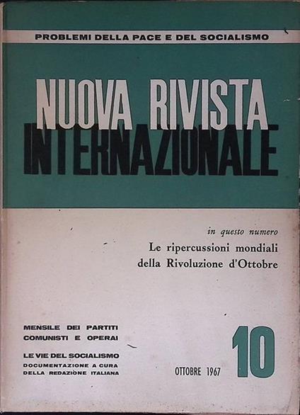 Nuova Rivista Internazionale. Ottobre 1967 n.10 - copertina