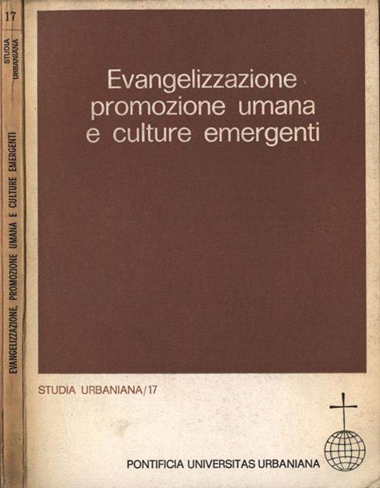Evangelizzazione, promozione umana e culture emergenti - copertina