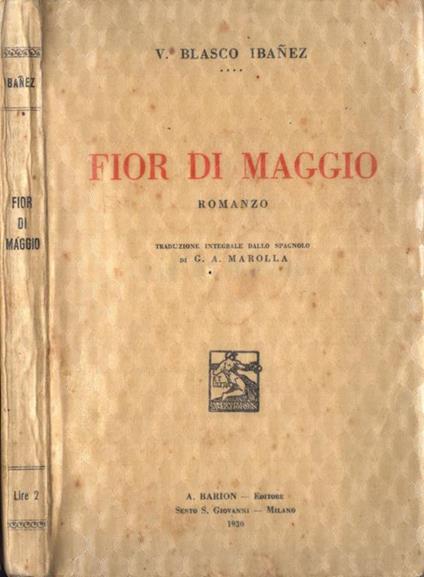 Fior di maggio - Vicente Blasco Ibáñez - copertina